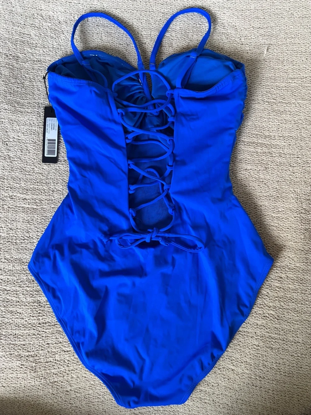 Strap Detail One-Piece Swimsuit - Cobalt Blue